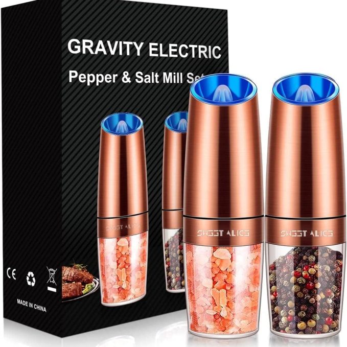 Gravity Electric Pepper and Salt Grinder Set