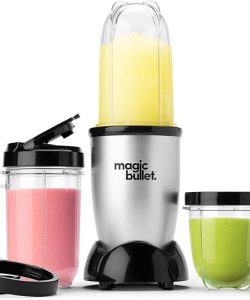 Magic Bullet Blender, Small, Silver, 11 Piece Set